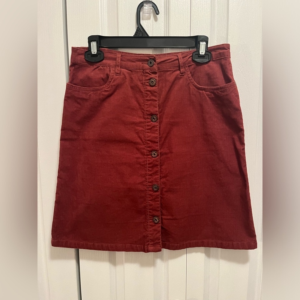 ONLY Corduroy Button Front Skirt